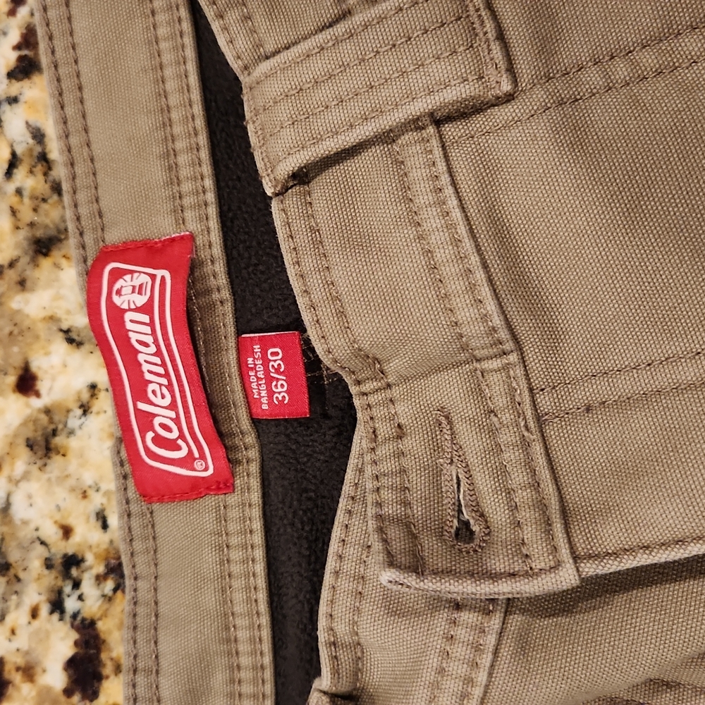 Coleman suze 36 30 fleece lined pants